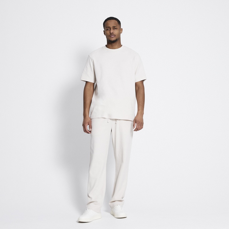 Structured tee "Love Structure" Light Beige